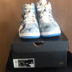 Air Jordan 6 retro (GS) - white /Dutch Blue-Citron Tint Blanc/Bleu Hollandais